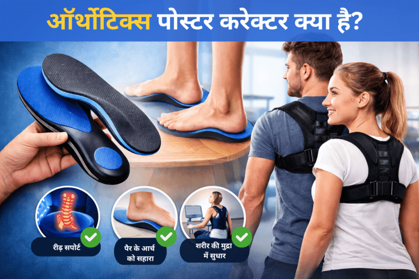 ऑर्थोटिक्स पोस्टर करेक्टर और इनसोल जो सही पोस्चर, कमर दर्द और पैरों को सपोर्ट देने में मदद करते हैं