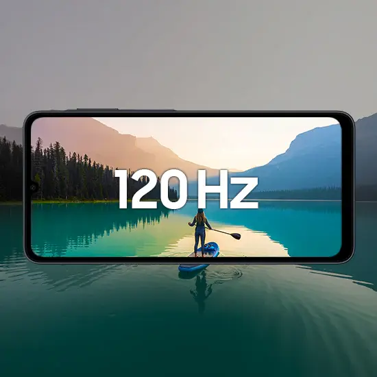 Samsung Galaxy A07 5G का बड़ा डिस्प्ले और फ्रंट डिजाइन